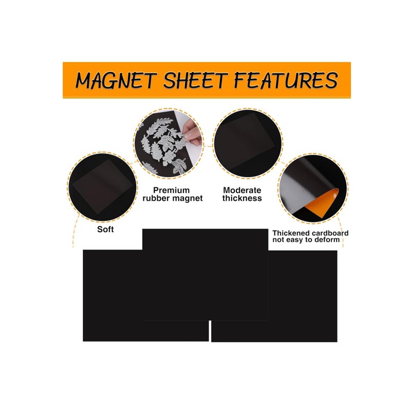 SOLARAE 20PCS Magnetic Sheets for Dies Storage, Stamp and Die Storage Bag and Rubber Magnetic Sheets, Die Storage Set for Storage Die Cutting、DIY Scrapbooking, Die Cut Storage for Card Making Supplies - Image 3