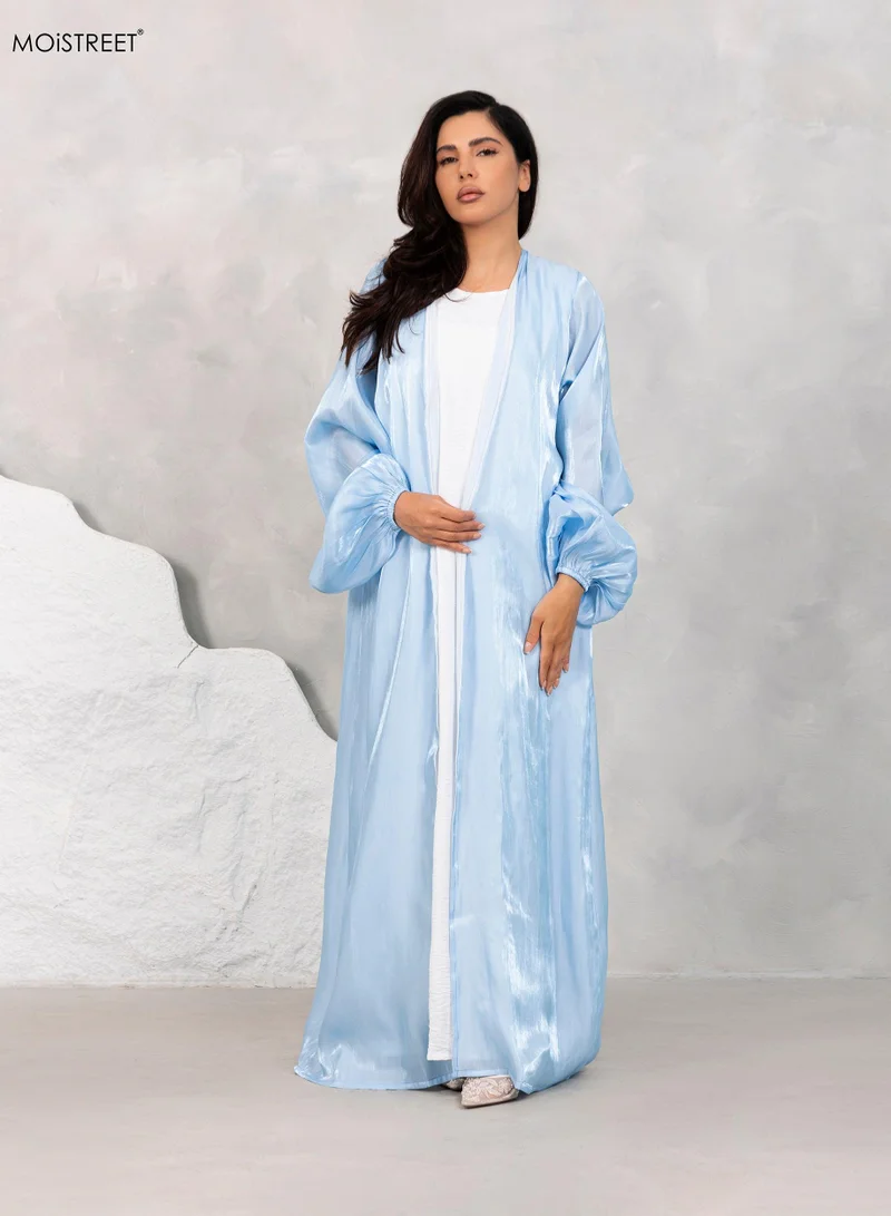 Moistreet Balloon Sleeve Abaya Set