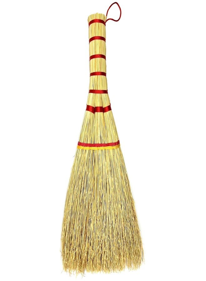 Bodundirect Corn Mini Whisk Broom Dust Brush Home Office Cleaning Tool 100% Handmade for Floor Cleaning Sweeping Outdoor Car Porch Debris Dust Dirt Driveways Sidewalks Halloween (Red Knot) - Image 1