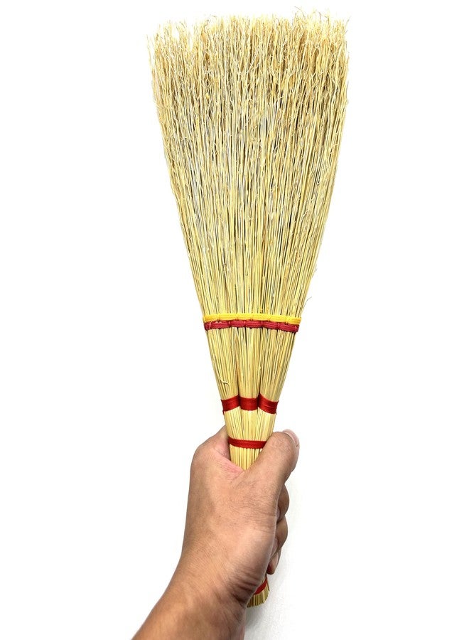 Bodundirect Corn Mini Whisk Broom Dust Brush Home Office Cleaning Tool 100% Handmade for Floor Cleaning Sweeping Outdoor Car Porch Debris Dust Dirt Driveways Sidewalks Halloween (Red Knot) - Image 5