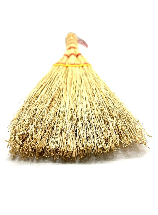 Bodundirect Corn Mini Whisk Broom Dust Brush Home Office Cleaning Tool 100% Handmade for Floor Cleaning Sweeping Outdoor Car Porch Debris Dust Dirt Driveways Sidewalks Halloween (Red Knot) - Image 2