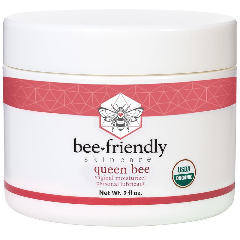 BeeFriendly مرطب مهبلي عضوي، معتمد من وزارة الزراعة الأمريكية، كريم طبيعي للشفرتين للجفاف، الحكة، التهيج، الاحمرار، والتشقق في المهبل بسبب انقطاع الطمث وت thinning 2 أونصة - Image 1