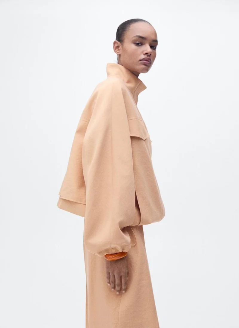 مانجو Oversized Lyocell With Pockets Jacket