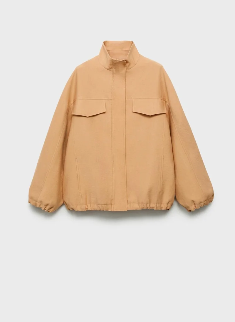 مانجو Oversized Lyocell With Pockets Jacket