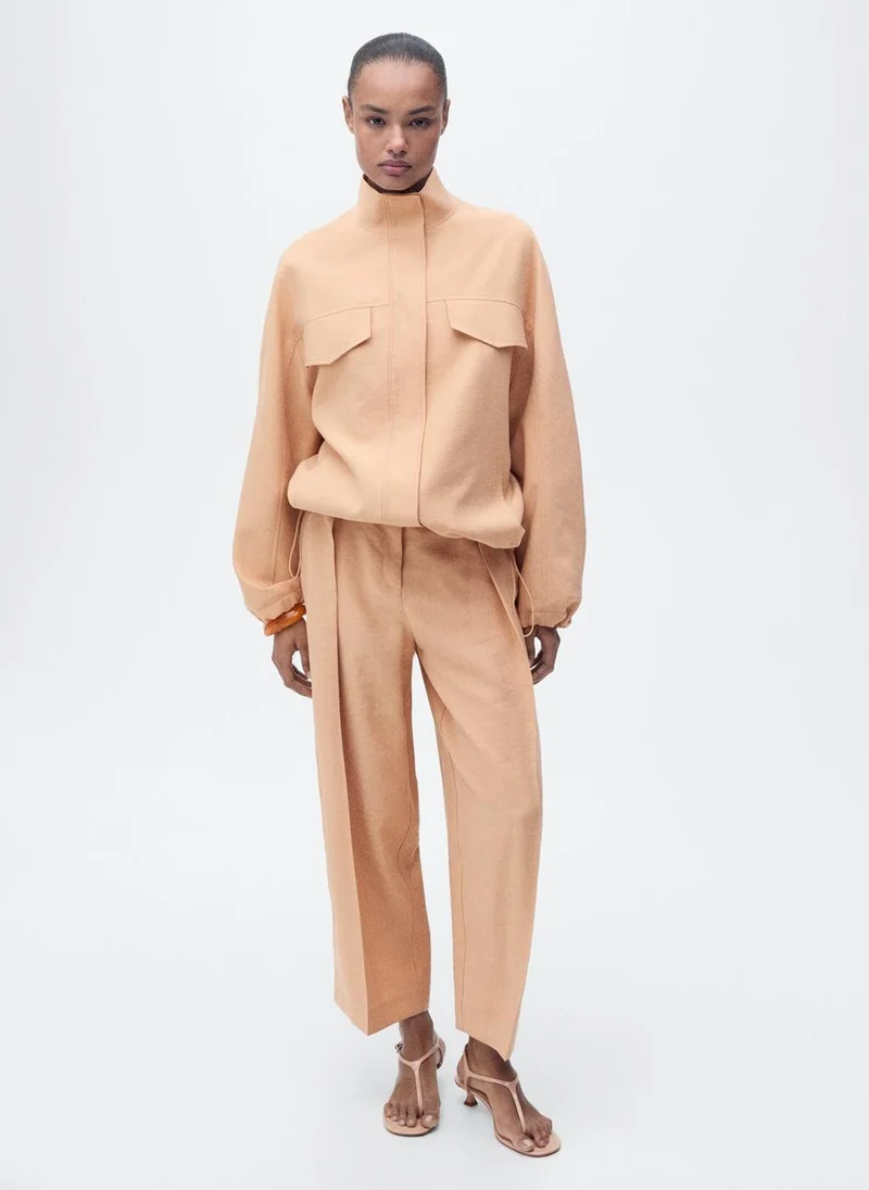 مانجو Oversized Lyocell With Pockets Jacket