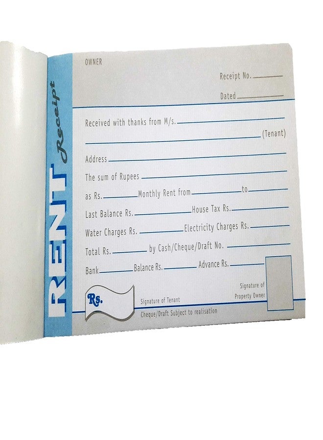 LRS Rent Receipt Book - Duplicate - 50 Sets(50 Printed + 50 Plain) (Pack of 3) - Image 1
