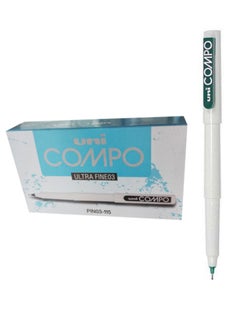 Uniball 12-Piece Uni Compo 0.3mm Tip Green Ink  - Image 1