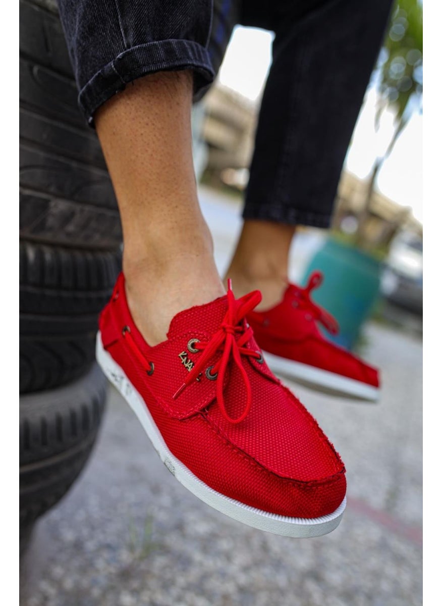KnACK Seasonal Linen Shoes 008 Red  - Image 1