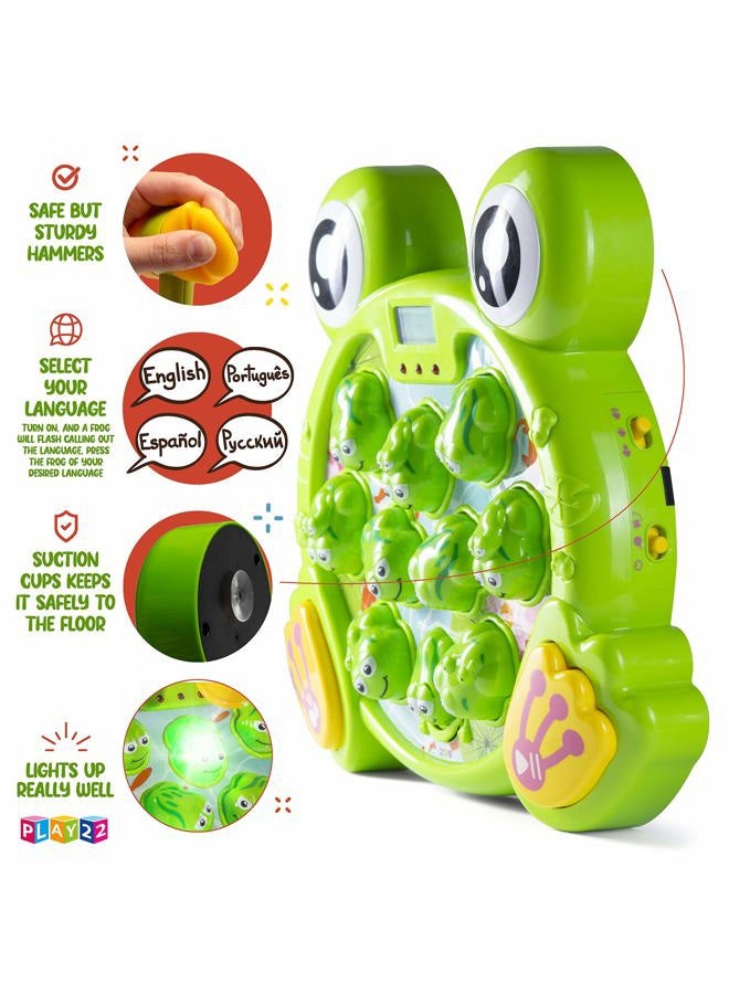 Play22 Whack A Frog Game - Interactive Whack A Frog Game for Toddler, Learning, Active, Early Developmental Toy, Fun Gift Boys and Girls, 2 Hammers Included - Original - Image 4