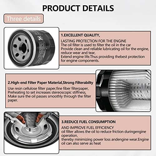 OuYi Oil Filter Compatible with Suzuki Eiger 400 LTA400, Kingquad 400 450 500 750 LTA450 LTA500 LTA750,DL650 V-Strom 650 1000,C50 C90 M50 Boulevard M109R,GSXR 600 750 1000 1100,Burgman 650 - Image 5
