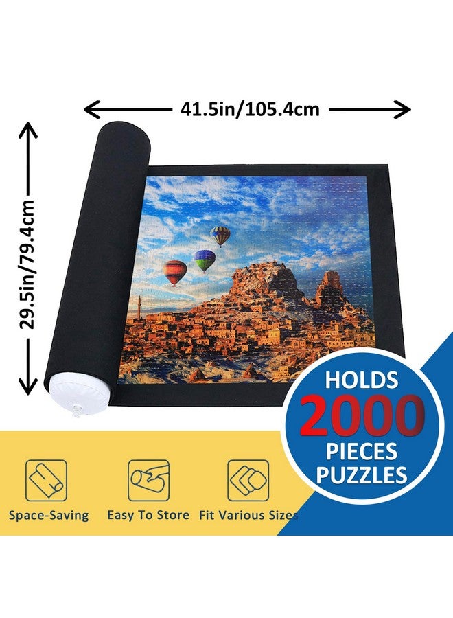 Genovega Puzzle Mat Roll Up Puzzles Board for Jigsaw Up to 2000, 1500, 1000, 500 Pieces Large Portable Table Saver Mats Puzzle Keeper Cover with Sorter Trays Storage Bag Kit Holder Organizer Pad for Adults Kid  - Image 2