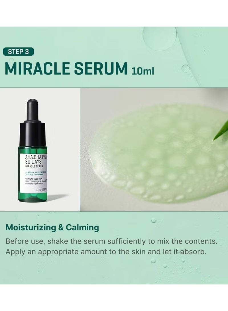 دبي جاليري مجموعة AHA BHA PHA المعجزة خلال 30 يومًا (AC SOS Kit) | تشمل تونر 30 مل + سيروم 10 مل + كريم 20 جم + غسول رغوي 30 مل | مجموعة عناية يومية لطيفة مقشرة لإزالة الشوائب، وتنظيم الدهون، والعناية بالبشرة الدهنية - Image 4