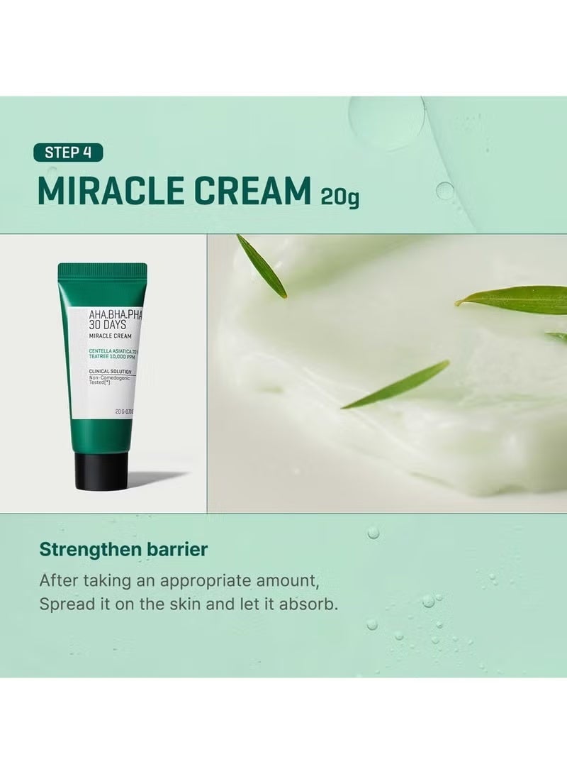 دبي جاليري مجموعة AHA BHA PHA المعجزة خلال 30 يومًا (AC SOS Kit) | تشمل تونر 30 مل + سيروم 10 مل + كريم 20 جم + غسول رغوي 30 مل | مجموعة عناية يومية لطيفة مقشرة لإزالة الشوائب، وتنظيم الدهون، والعناية بالبشرة الدهنية - Image 5