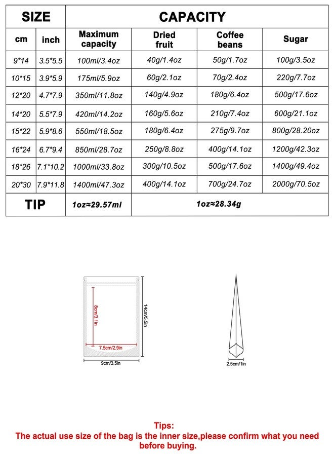 FireKylin Resealable Stand Up Pouches with Zipper 100 PCS, 3.5"x5.5", Paper Bags, With Window, Clear Front, Pouches, Food Storage, Brown - Image 2