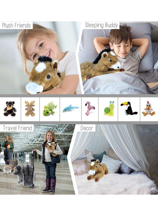 Puzzled Dollibu Lying Brown Horse Super Soft Stuffed Animal Cute Realistic Stuffed Animals For Girls. Boys And Adults Animal Gifts Kids Nursery Décor Cuddly Barn Plush Toys 10.5 Inches - Image 5