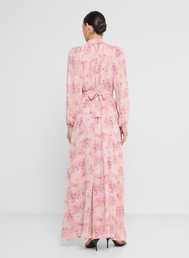 FYOR Floral Print Long-Sleeve Maxi Dress in Lightweight Fabric - Image 2