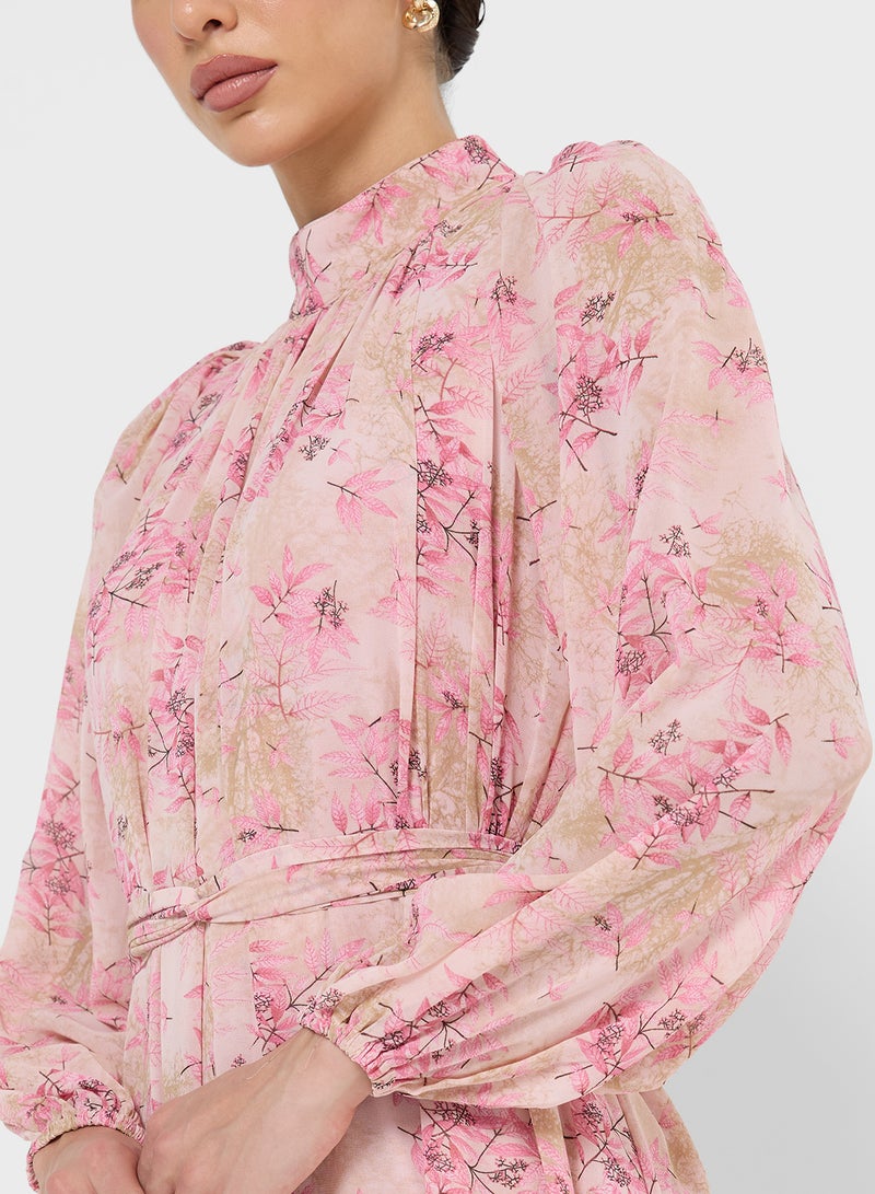 FYOR Floral Print Long-Sleeve Maxi Dress in Lightweight Fabric - Image 3