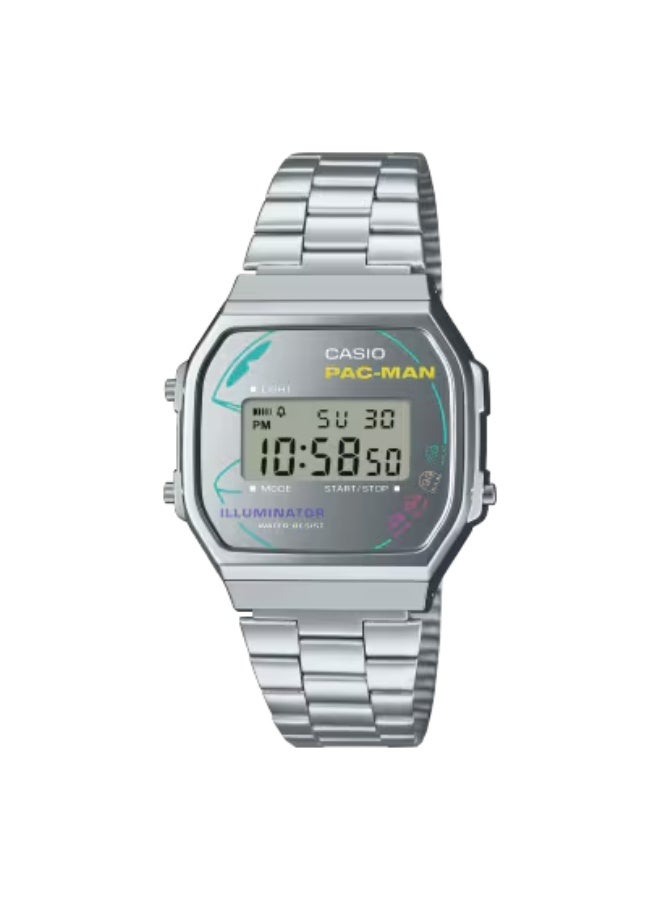 CASIO Unisex Stainless Steel Digital Watch A168WEPC-7ADR - 36.3 mm - Image 1