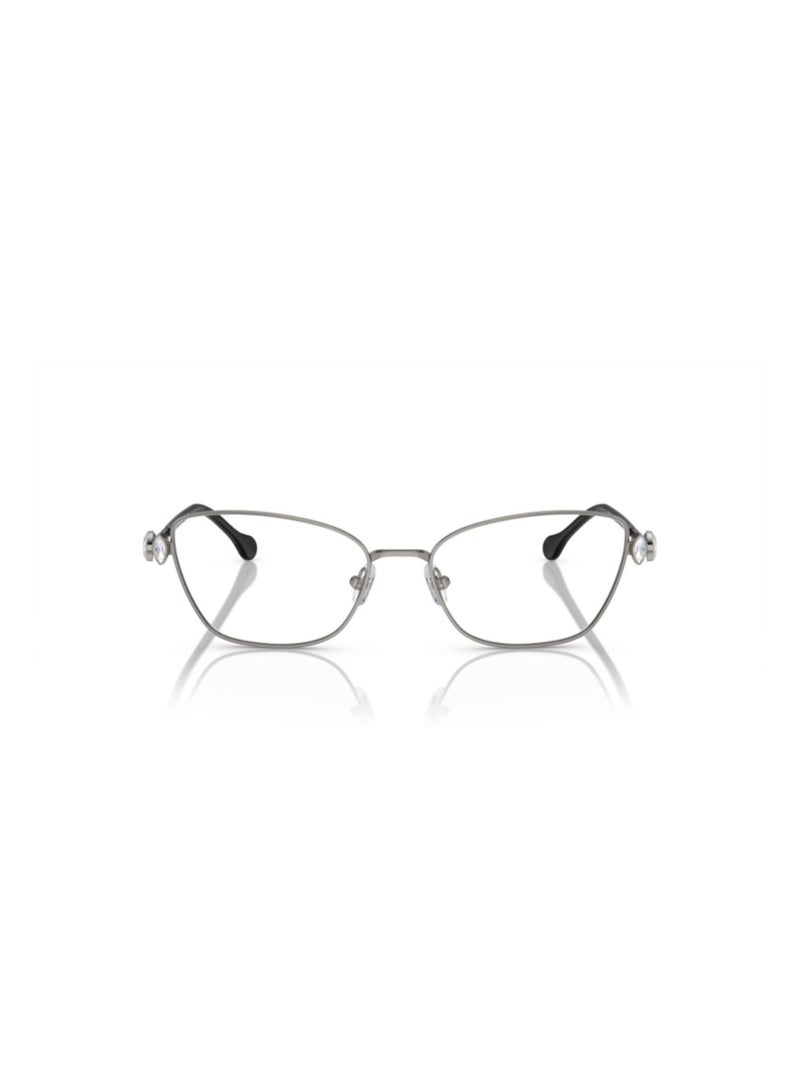 SWAROVSKI Swarovski Woman Square  Eyeglasses- Sk 1006 - Lense Size:53Mm - Gunmetal - Image 4