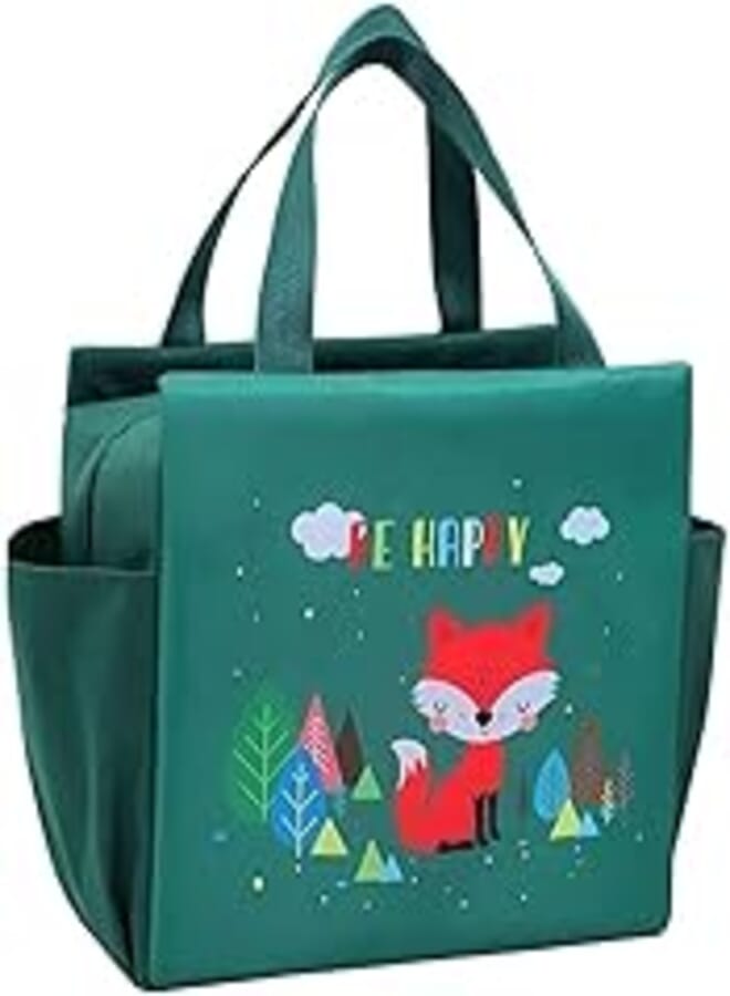 Lunch Box Bag - Portable Thickened Aluminum Foil Insulation Bag - Lunch Bag for Office Workers, Students, and Kids (Green) 