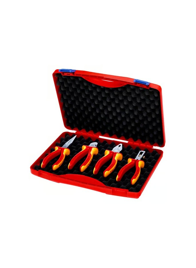 كنيبيكس صندوق أدوات KNIPEX 00 20 15 "أحمر" طقم كهربائي 1 4 قطع