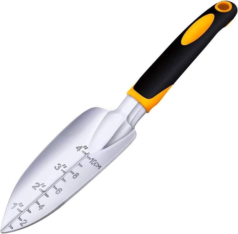 Cuayaes Garden Trowel Hand Shovel with Soft Rubberized Non-Slip Ergonomic Handle for Planting Transplanting, Weeding, Moving and Smoothing Soil-Gardening Gift (Spade Shovel) - Image 1