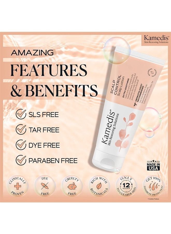 Kamedis - Scalp Lotion For Sensitive Scalp & Seborrheic Dermatitis, Dandruff Hair, Dry, Itchy, Scaly, Flaky & Irritated Skin. Paraben-Free, SLS Sulphate-Free, Dye-Free, Made in USA, 3.38 Fl Oz - Image 1