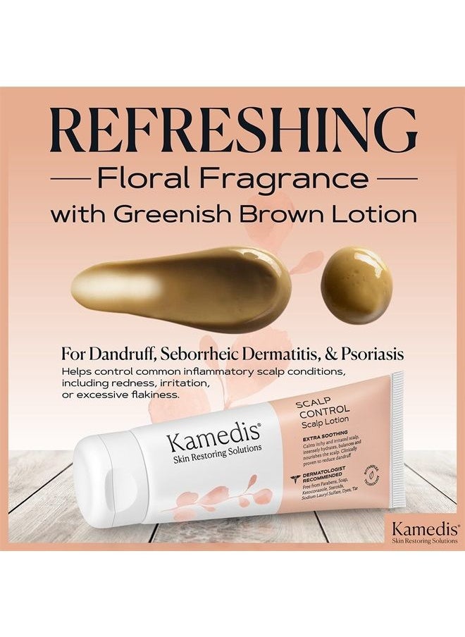 Kamedis - Scalp Lotion For Sensitive Scalp & Seborrheic Dermatitis, Dandruff Hair, Dry, Itchy, Scaly, Flaky & Irritated Skin. Paraben-Free, SLS Sulphate-Free, Dye-Free, Made in USA, 3.38 Fl Oz - Image 1