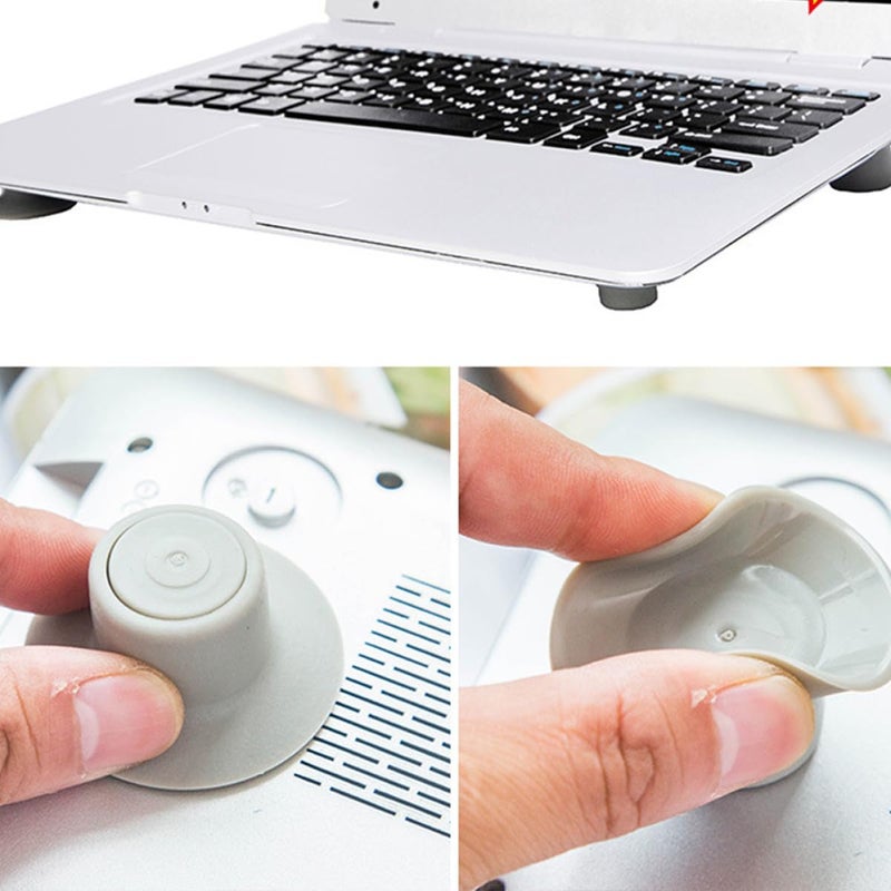 Universal Laptop Stand Set 8pcs with Anti Slip Silicone Cushions for Cooling and Support - Image 4