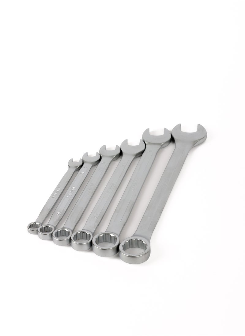 6-Piece Professional Combination Spanner Set Silver