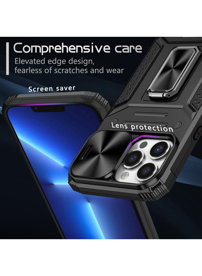 زبون جراب لهاتف iPhone 13 Pro Camshield Robot TPU Hybrid PC Phone Case - Image 4