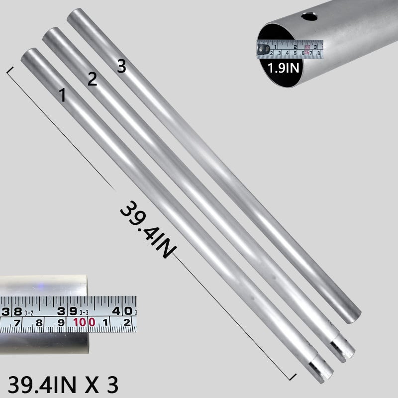 DImotliyor 118"/3m Stainless Metal Tube Crossbar for Studio Backdrop Wall Mount System - Holder Pole - Image 5