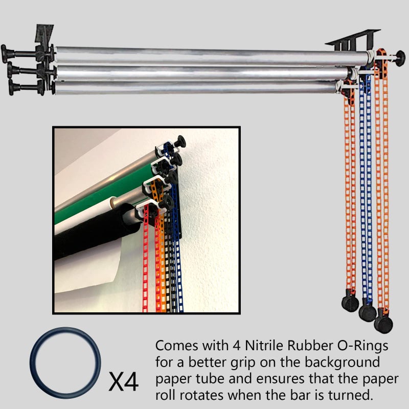 DImotliyor 118"/3m Stainless Metal Tube Crossbar for Studio Backdrop Wall Mount System - Holder Pole - Image 2