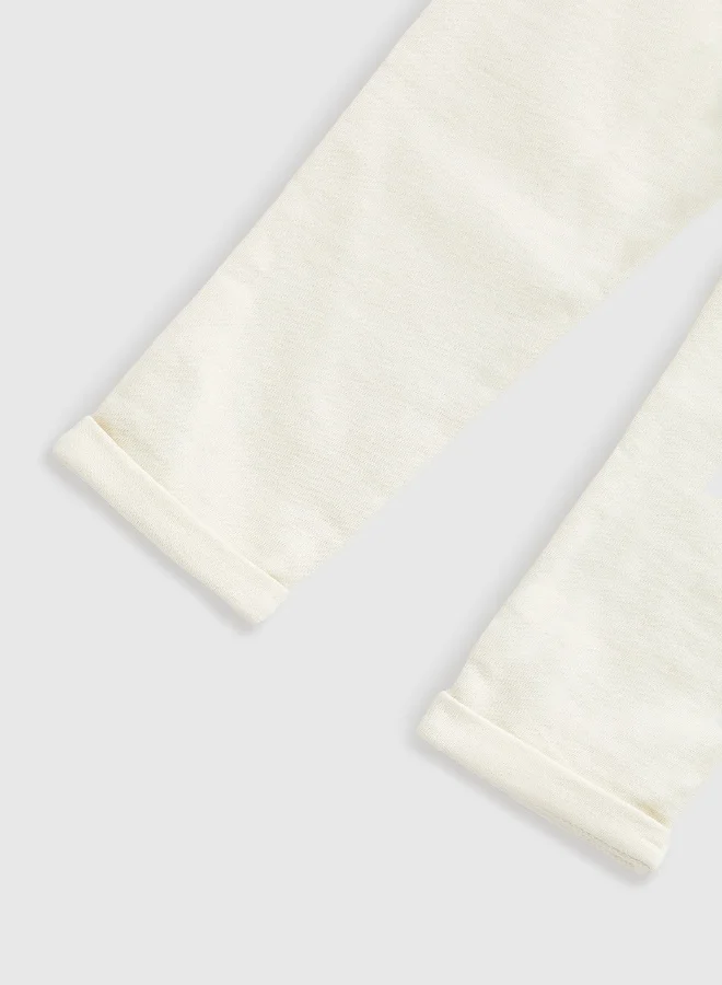 mothercare Cream Broderie-Frill Joggers