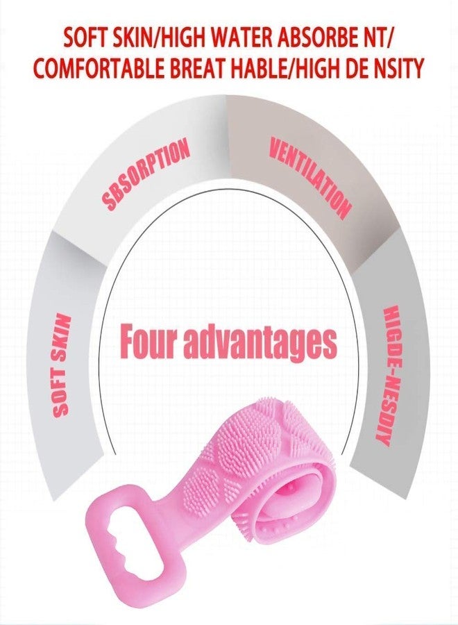 EPISKEY® Silicone Back Scrubber Bath Brush Washer For Dead Skin Removal Mens Womens Double Side Brush Belt For Shower Exfoliating Belt, Easy to Clean, Lathers Well (Multicolor) (Body Scrubber) - Image 5