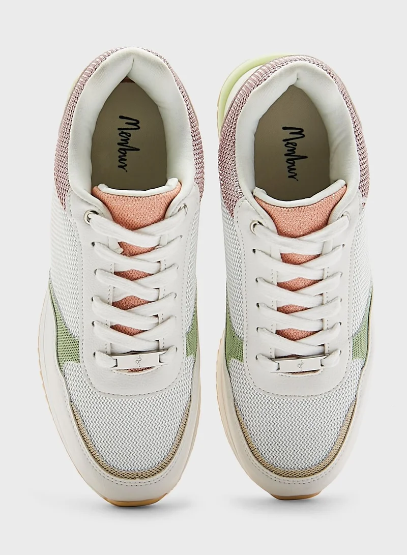 منبور Laceup Low Top Sneakers