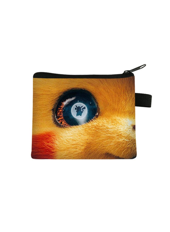 Pikachu Coin Purse For Elementary School Students, Portable Large-capacity Card Holder, Children's Short-style Cartoon Storage Coin Purse