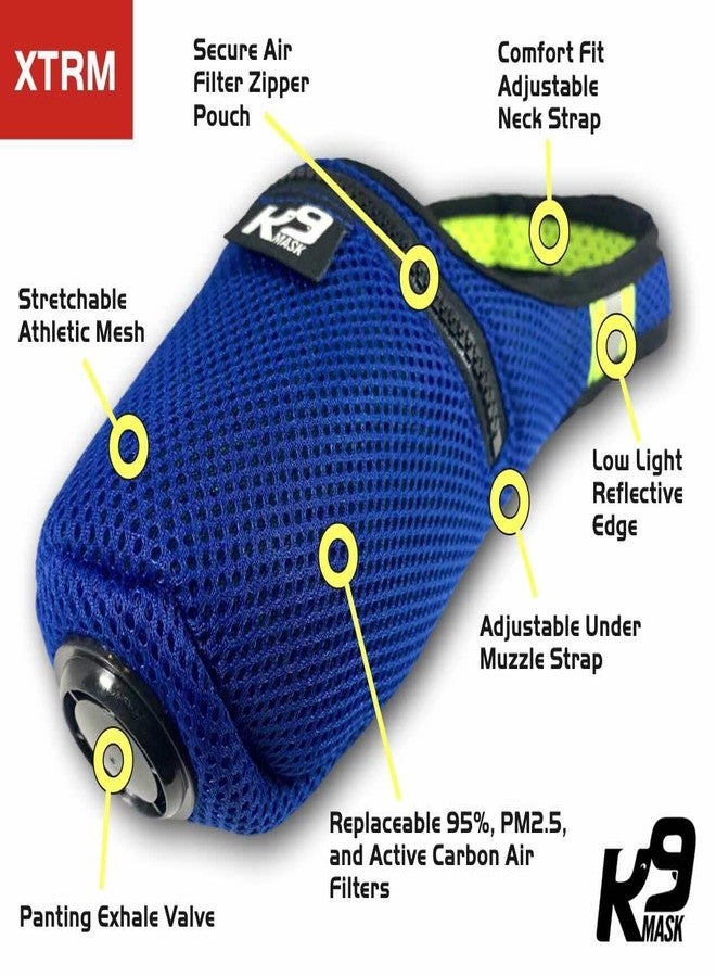 K9 Mask® Air Filter for Dogs with ‘Extreme Breathe’ Premium Air Filter with Refills - Blue (Large) - Image 4