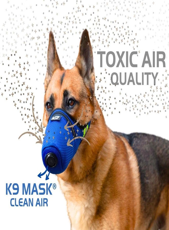 K9 Mask® Air Filter for Dogs with ‘Extreme Breathe’ Premium Air Filter with Refills - Blue (Large) - Image 3