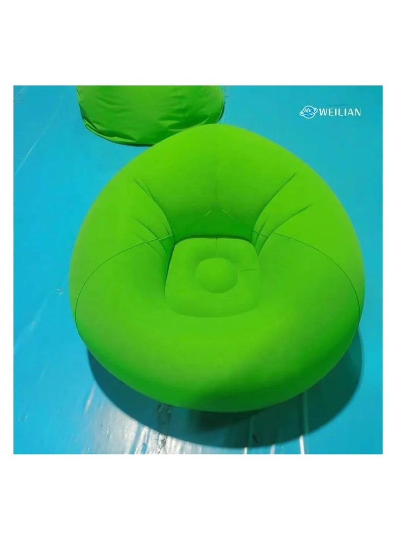 Generic Bean Bag Chair Enjoy comfortable seating and supports that smoothly support your body Available in green color TR - Image 1