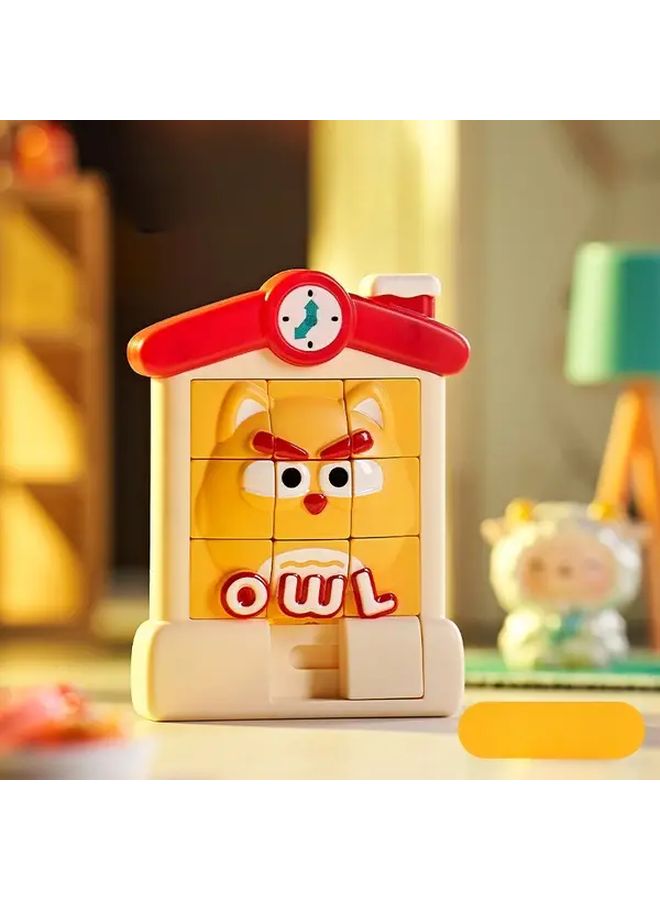 3D Sliding Puzzle Board Owl Cartoon Animal Educational Toy Kids Birthday Gift - Image 1