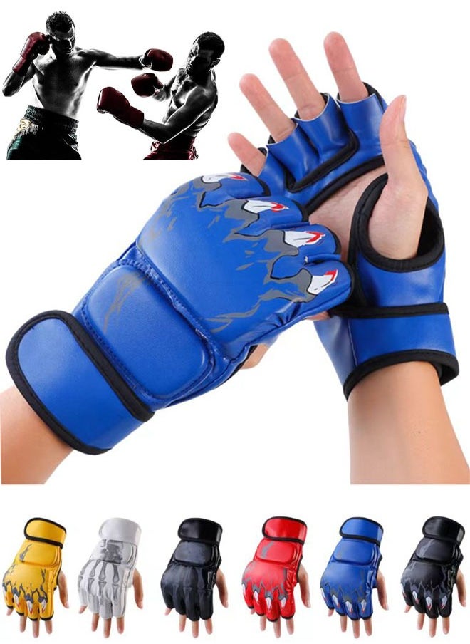 PYC Boxing Gloves Fingerless MMA Gloves UFC Boxing Fight Gloves for Sanda Sparring Punching Bag Training  - Image 1