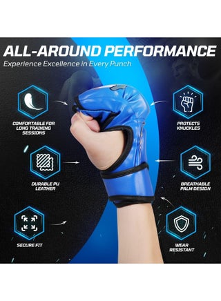 Boxing Gloves Fingerless MMA Gloves UFC Boxing Fight Gloves for Sanda Sparring Punching Bag Training - view 3