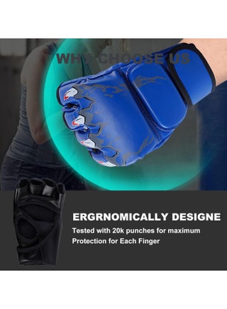 Boxing Gloves Fingerless MMA Gloves UFC Boxing Fight Gloves for Sanda Sparring Punching Bag Training - view 4