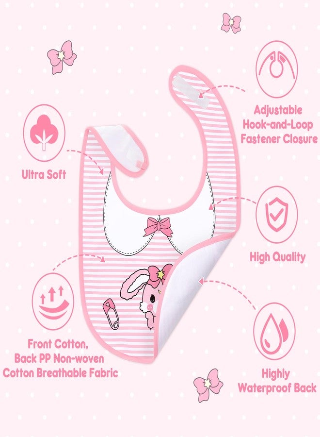 Littleforbig Cotton Waterproof Babydoll Printed Adult Bib with Adjustable Hook-and-Loop Fastener Closure - Baby Usagi Adult Bib - Image 2