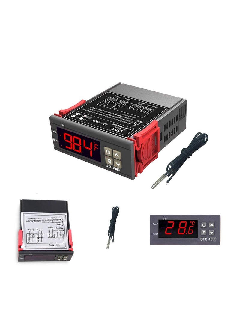 Y&D Versatile Fahrenheit Temperature Controller - STC-1000F,Machine Electronic Digital Display Switch for Refrigerator, and Heated Blanket Control with Sensor (110-220V)  - Image 1
