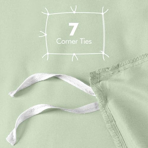 Utopia Bedding Duvet Cover King Size - 3 Piece with Zipper Closure - 1 Comforter Cover 104X90 Inches & 2 Pillow Shams 20X36 Inches (Sage) Comforter Not Included - Image 5