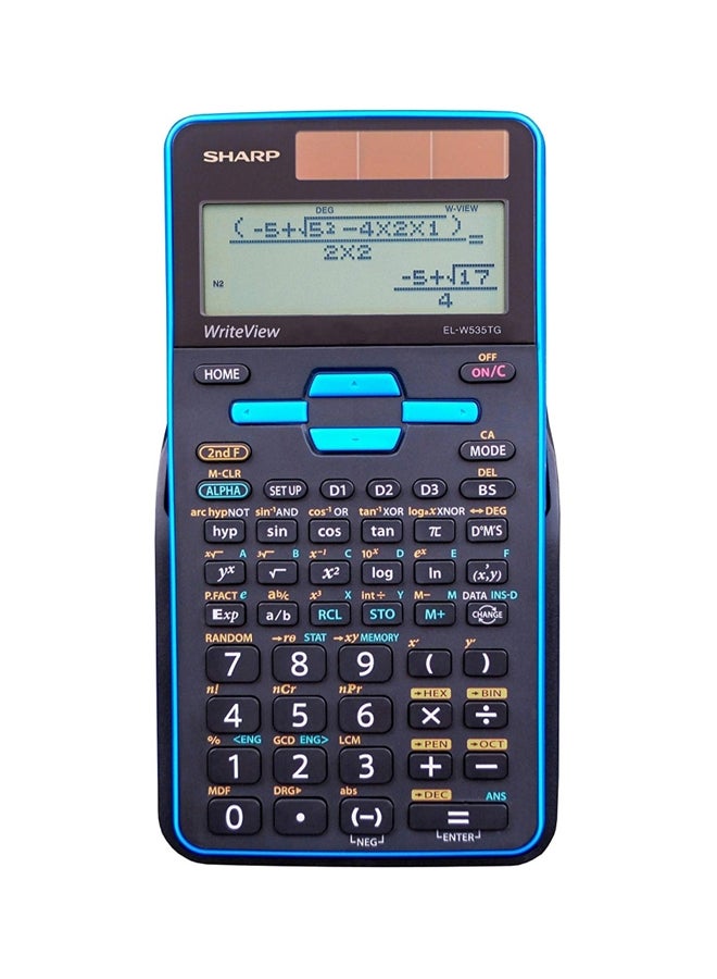 SHARP Scientific Calculator Black/Blue/Light Orange - Image 1