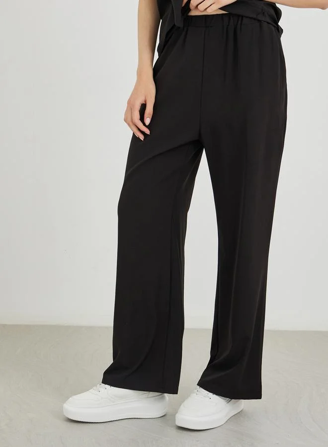Take Two Take Two Embroidered Short Sleeve Shirt and Pants Co-Ords
