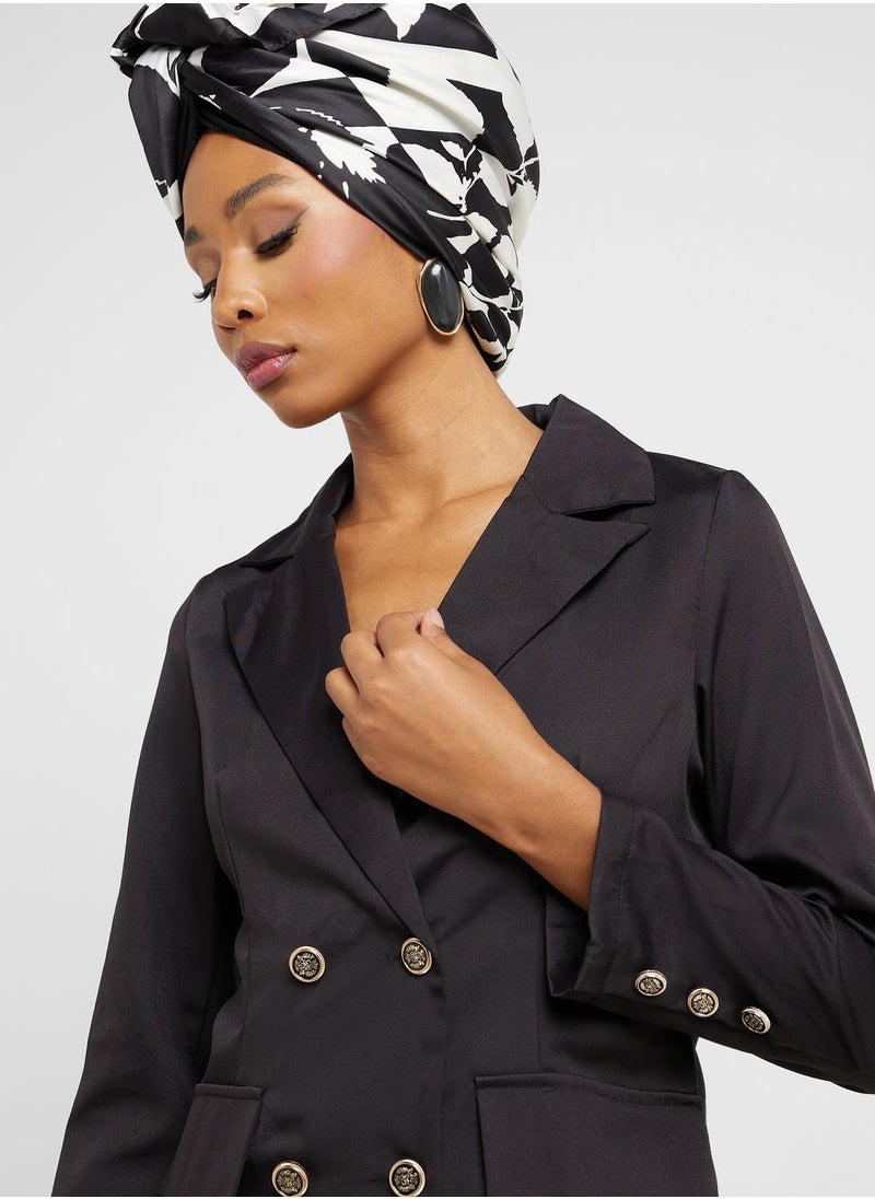 Khizana - Double Breasted Lapel Blazer - Image 1